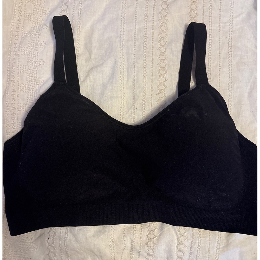 Underoutfit Full Figure Black The Comfort Shaping Wirefree Bra, Size‎ 2XL